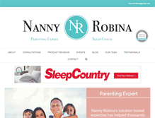Tablet Screenshot of nannyrobina.com